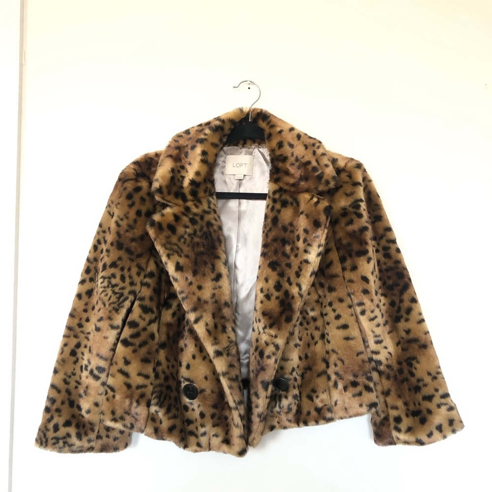 Y2K Loft Cheeta cropped length jacket